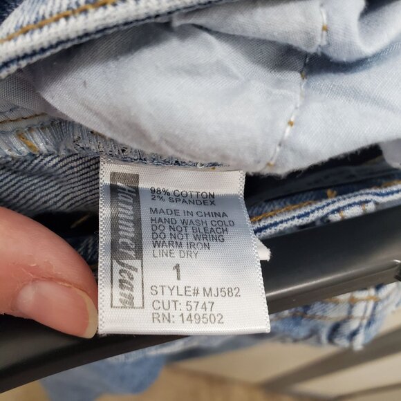 Hammer Jeans Junior's Medium Wash Super Distressed High Waist Ripped Skinny Sz 1 - Picture 6 of 7